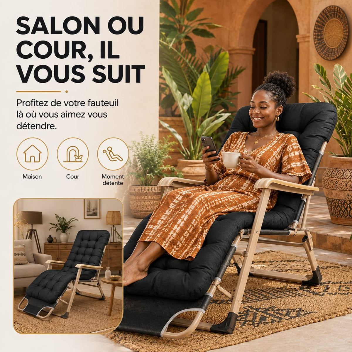 Fauteuil Relax Pliable Kainaiya