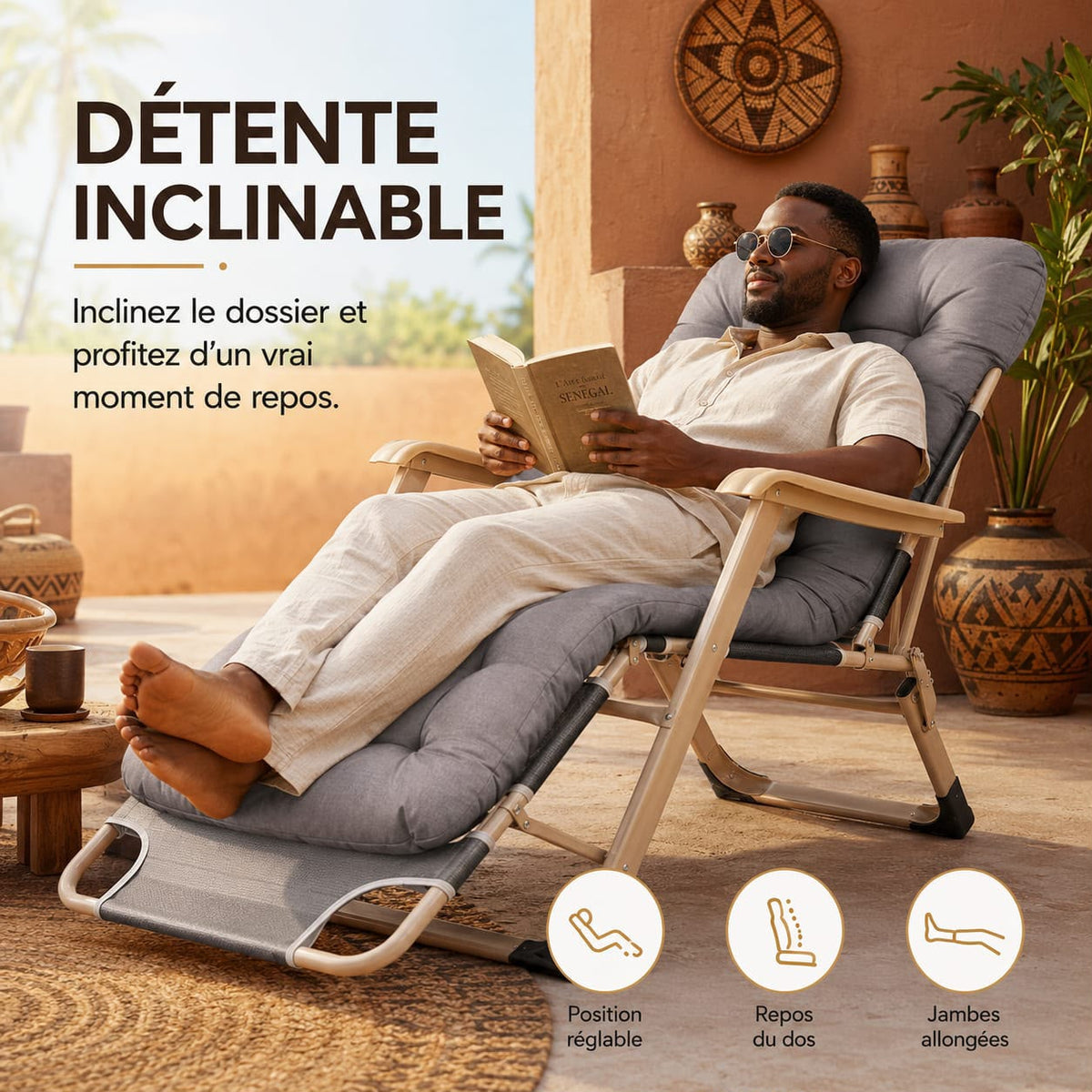 Fauteuil Relax Pliable Kainaiya