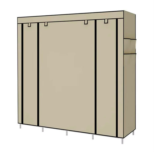 Armoire 4 Battants en Tissu Kainaiya